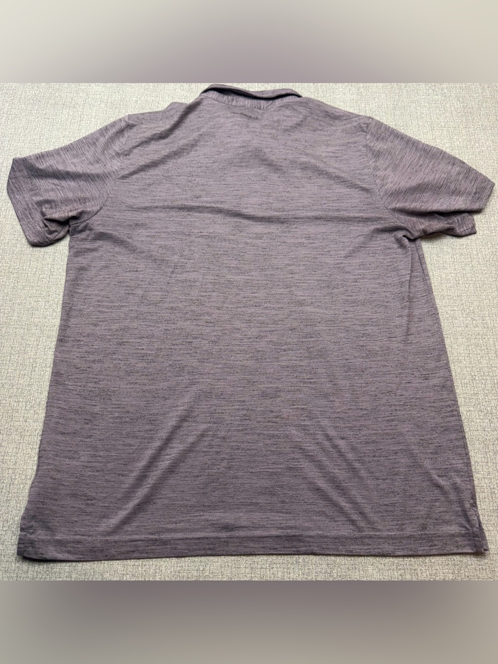 Travis Mathew Purple Heathered Golf Polo Shirt - Picture 5 of 9